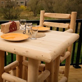 Square Log Pub Table